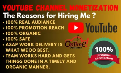 do organic youtube channel promotion and monetization