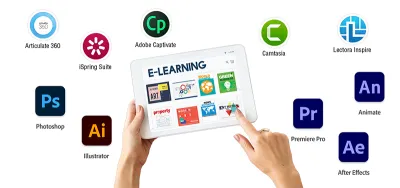 Create engaging & interactive eLearning Course using  Storyline, RISE, Captivate, Lectora, Camtasia